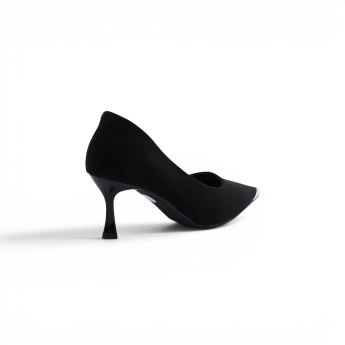 Pointed Stiletto Heel Shoes In Faux Suede Woman 25267 Black