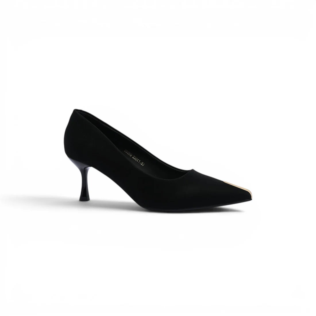 Pointed Stiletto Heel Shoes In Faux Suede Woman 25269 Black