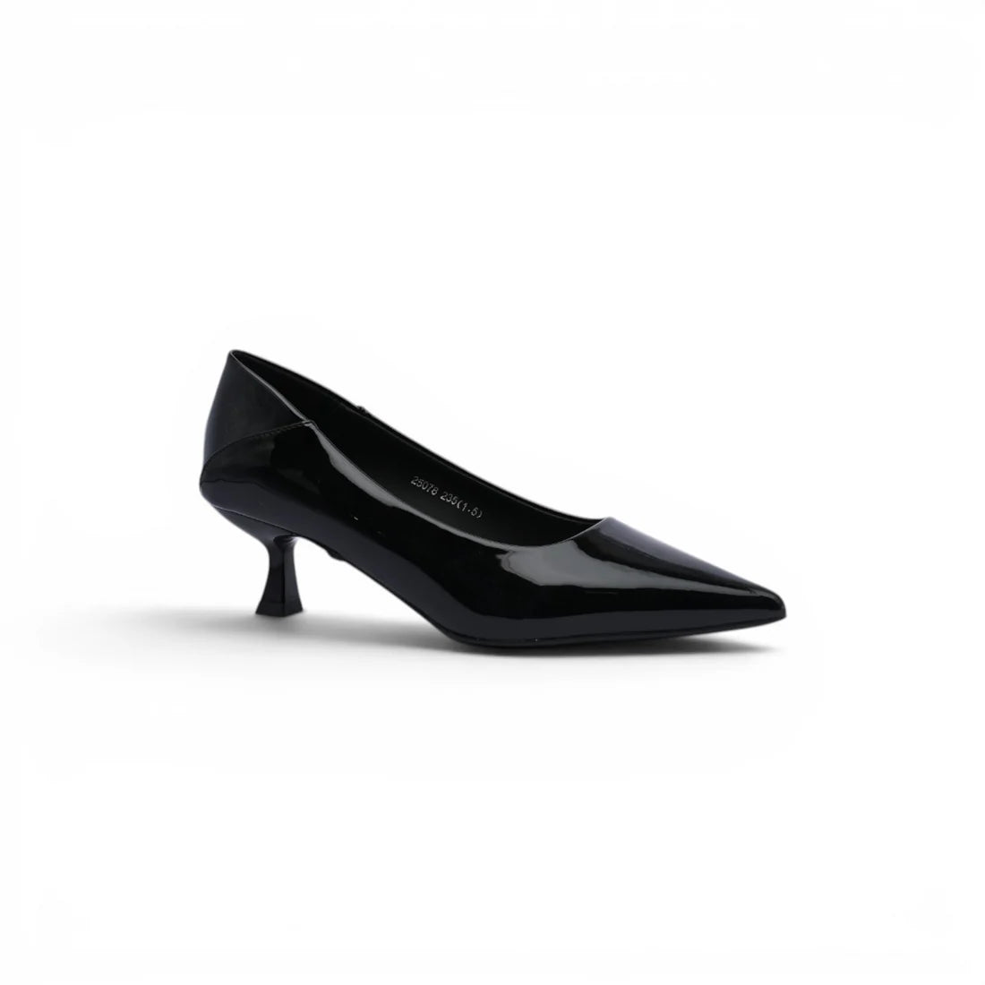 Patent Leather Pointed Stiletto Heels Woman 25078 Black