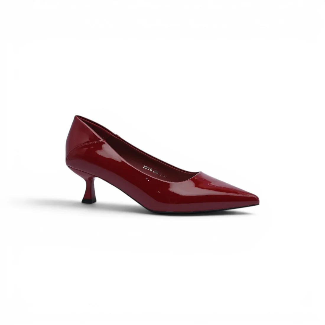 Patent Leather Pointed Stiletto Heels Woman 8811-1 Burgundy