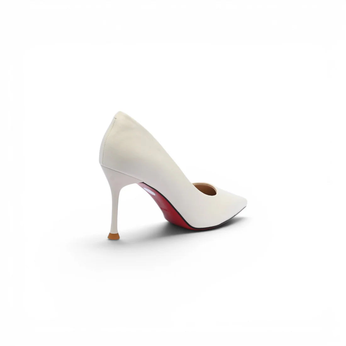 Pointed Stiletto Heel Shoes In Faux Woman 25233 White