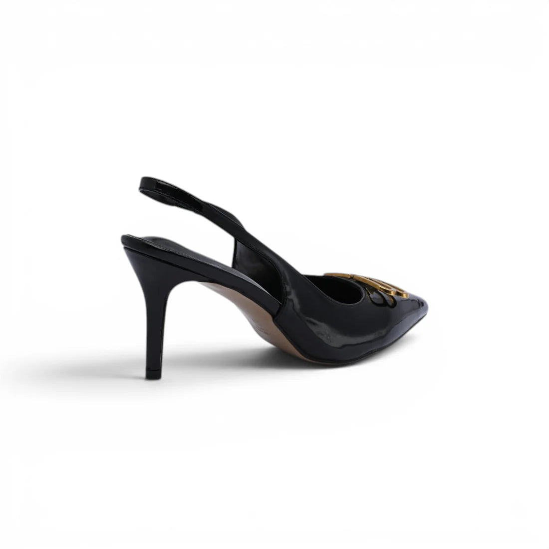 Balenciaga Square Knife BB Slingback Pumps Open Back 8812-5 Black