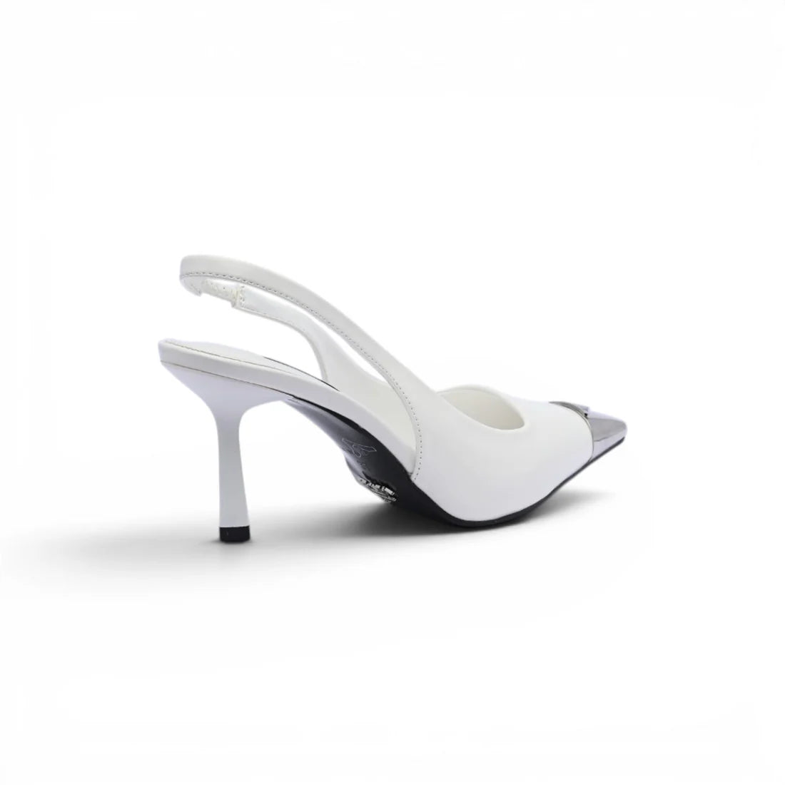 Prada Metallic leather slingback pumps for Women 127-1B White