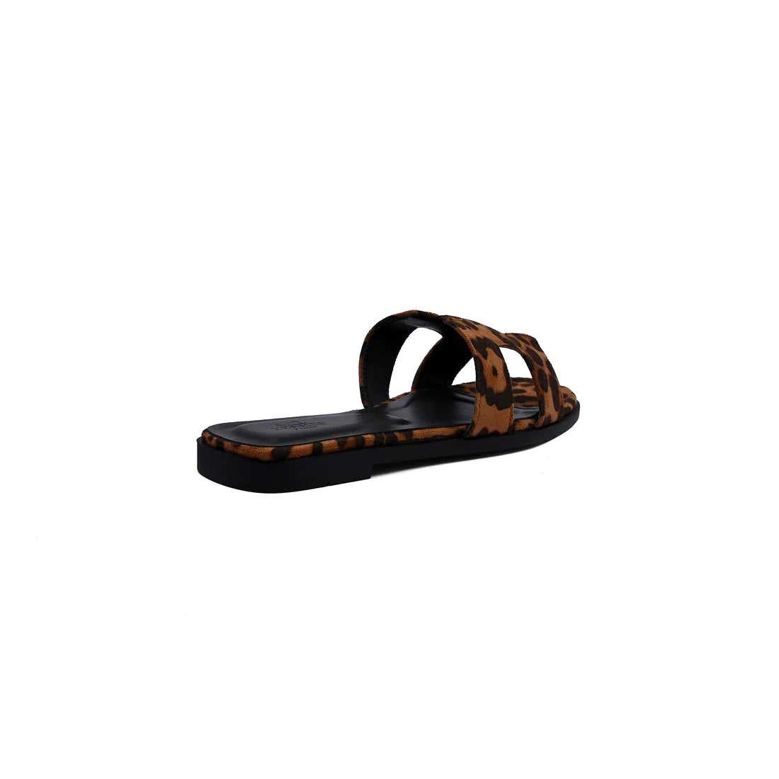 Hermes Oran Flat Slide leather sandals with snake animal print Woman H38-17 Tiger