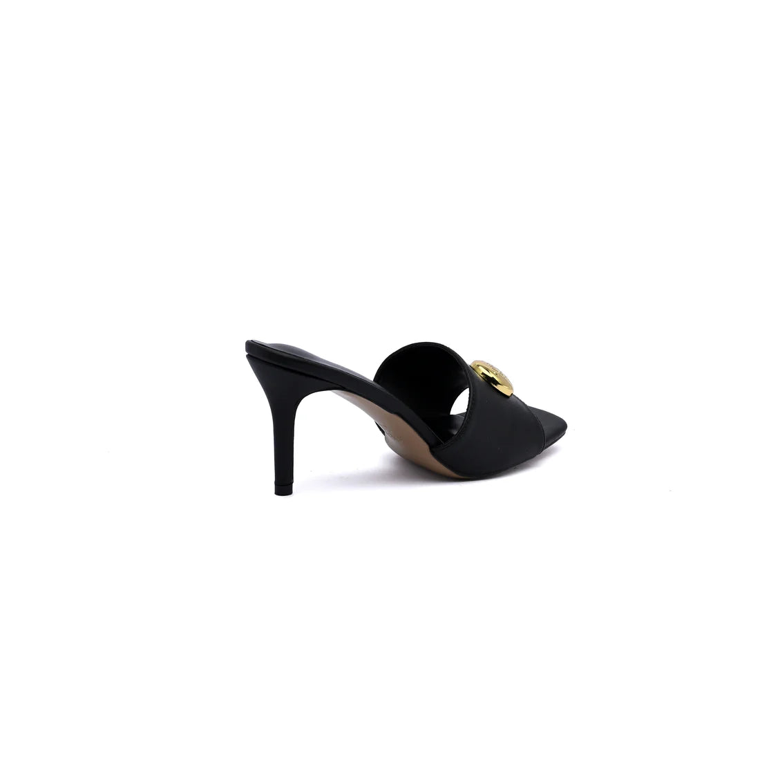LOEWE Pebble Slide Leather Mules Heels Woman 053 Black