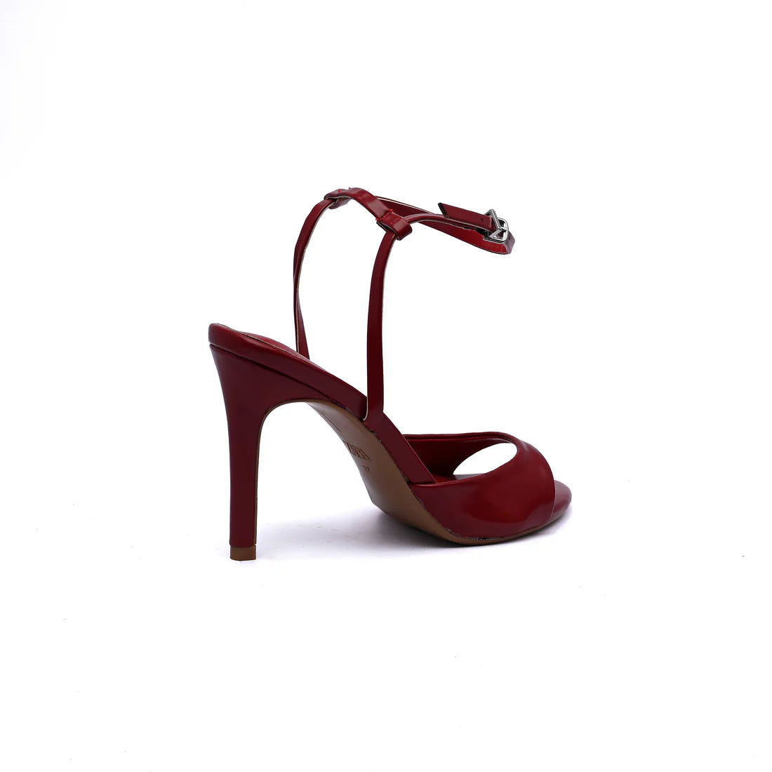 Zara Connection Peep Toe Ankle Strap Stiletto Heels Woman 7433-4 Burgundy