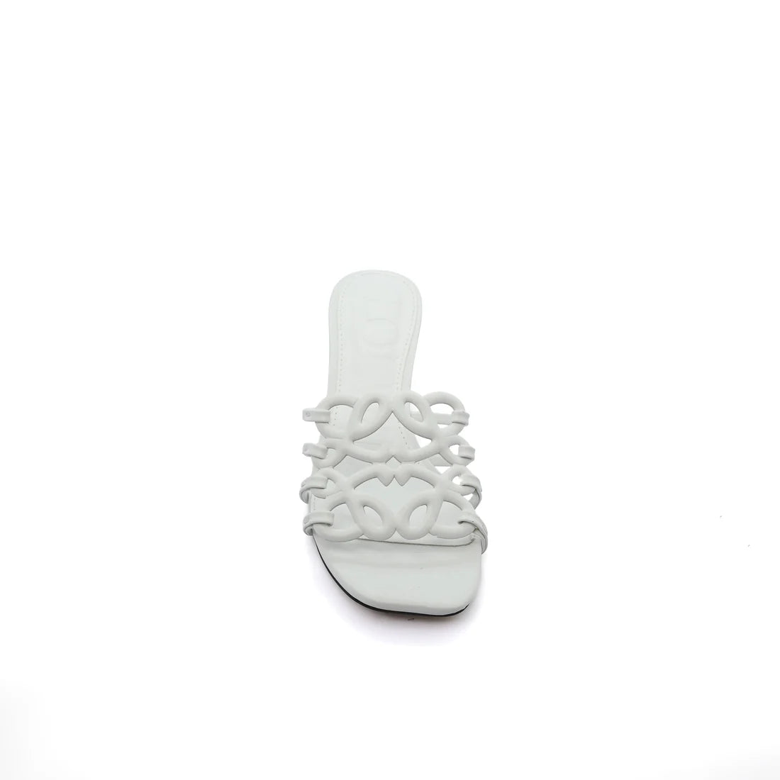 LOEWE Petal Anagram leather slides Anagram Woman 2508 White