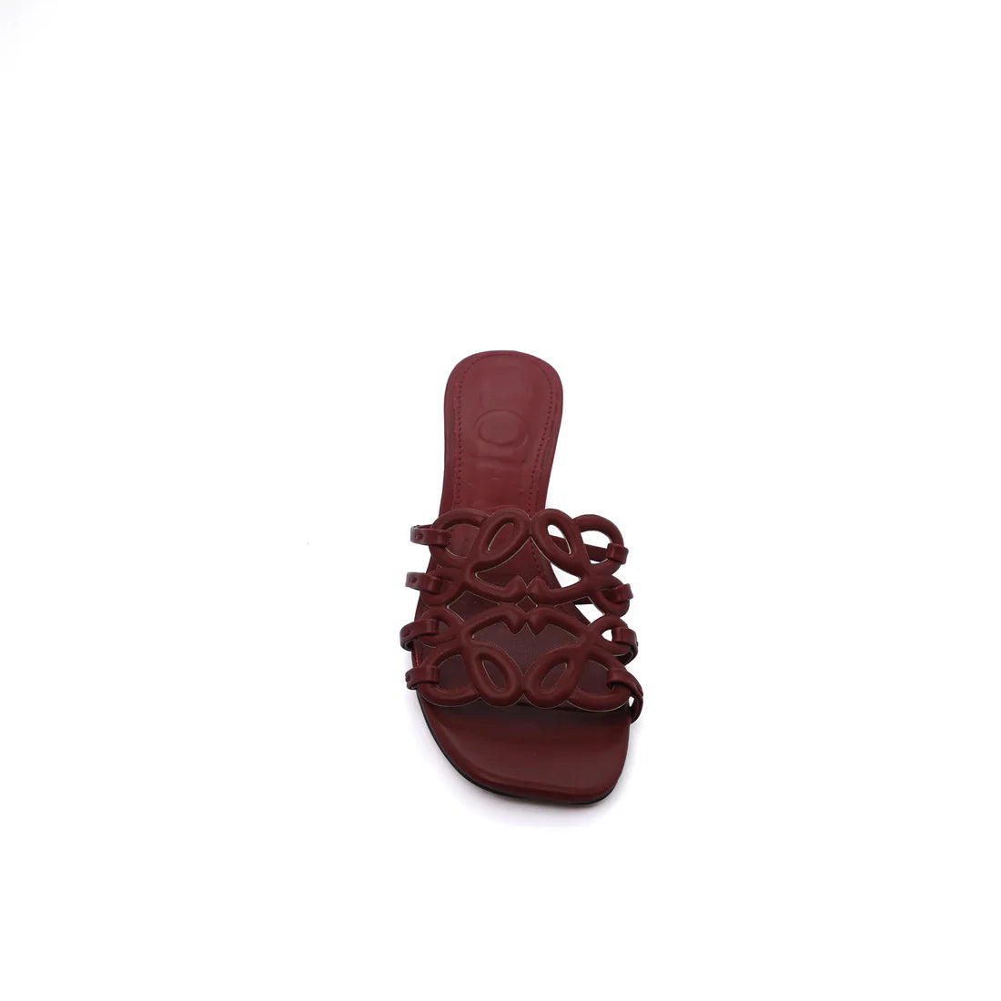 LOEWE Petal Anagram leather slides Anagram Woman 2508 Burgundy
