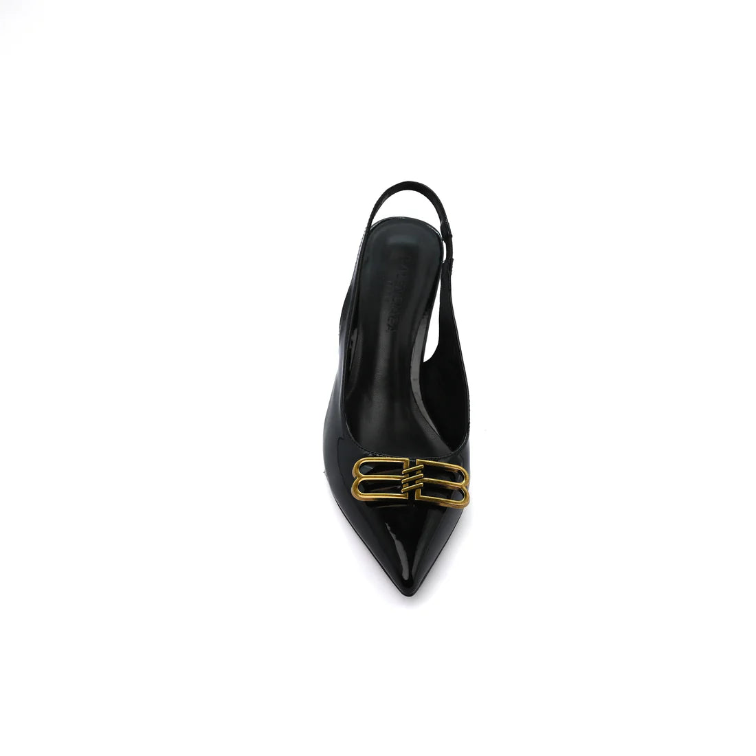 Balenciaga Square Knife BB Slingback Pumps Open Back 8812-5 Black