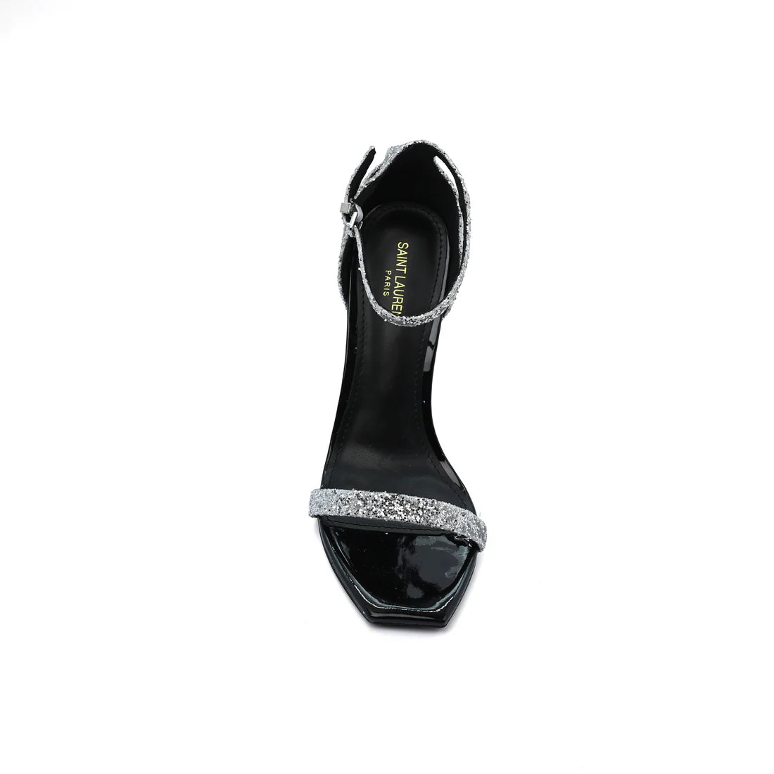 Saint Laurent Glitter Opyum With distinctive heels Woman 1898-2 Silver