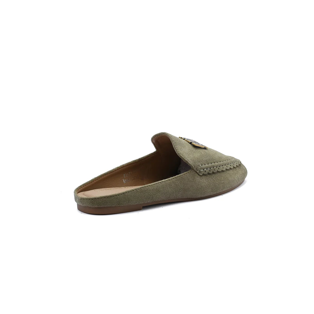 Miss Dior logo plaque trim Loafers Slip-On Mules Woman EM-73 Olive