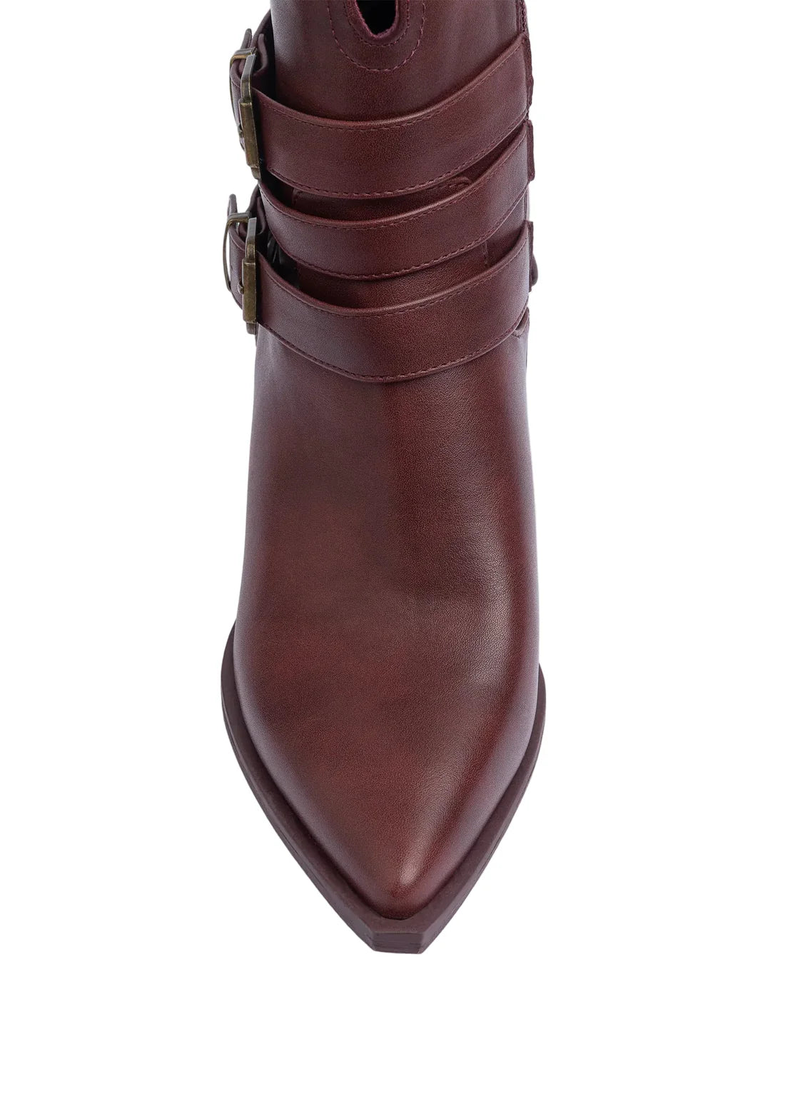 Orion Ringed Half Boots High Quality with Buckle Detail Woman 17726AH9 Burgundy