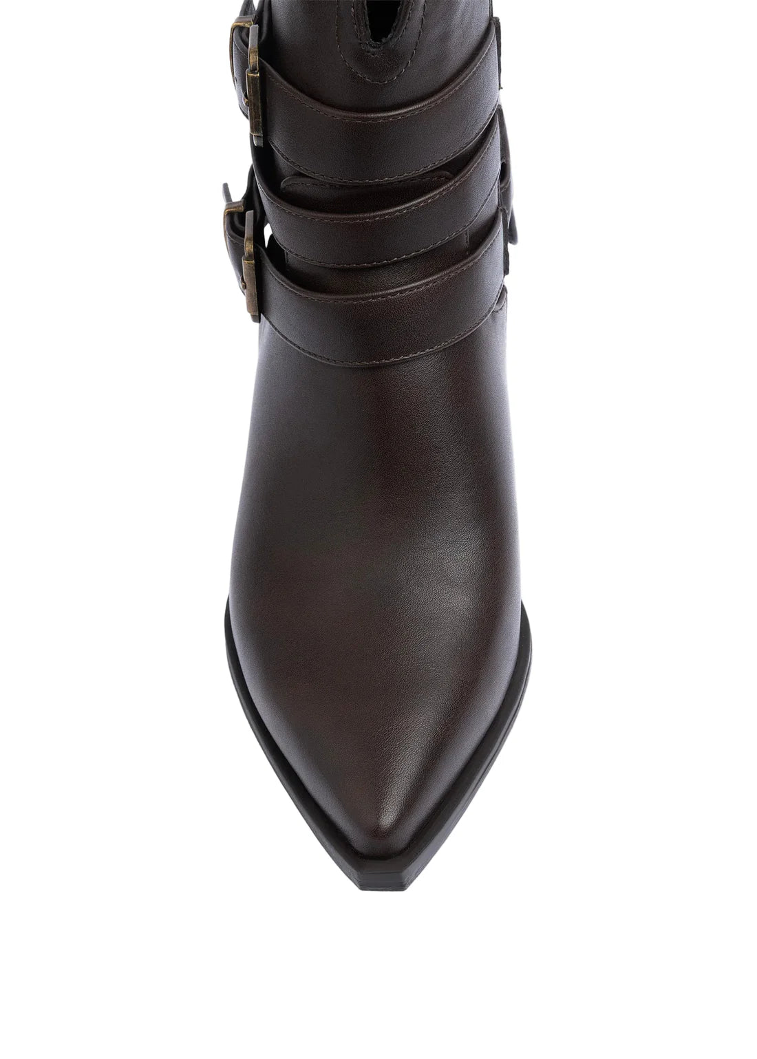 Orion Ringed Half Boots High Quality with Buckle Detail Woman 17726AH9 Coffee