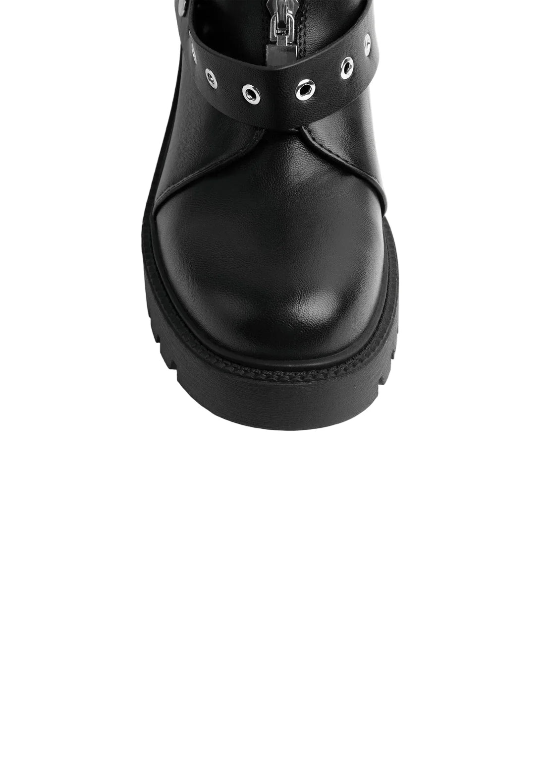 Orion Women's High Quality Half Boot with Zipper 125000H05 Black