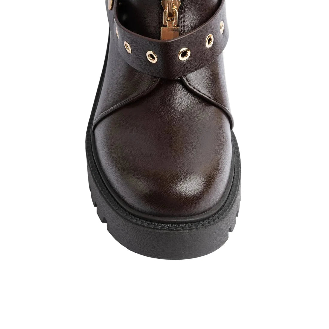 Orion Women's High Quality Half Boot with Zipper 125000H05 Brown