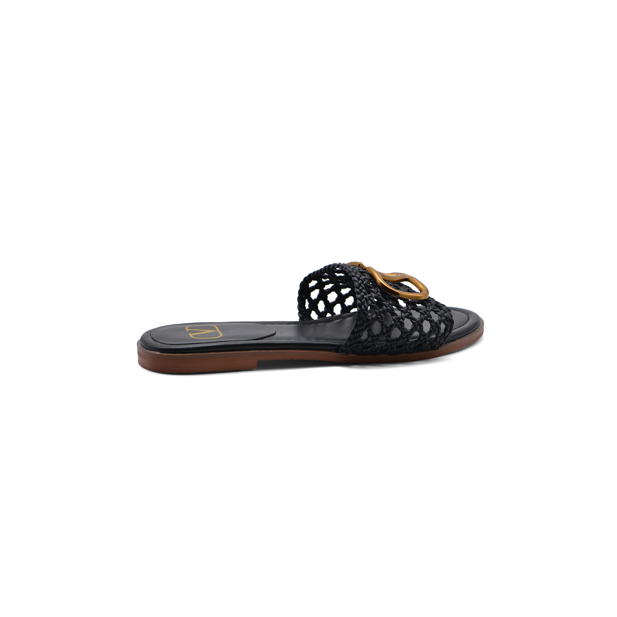 Valentino Garavani Vlogo Signature Slides Nero Flats 3115 Black