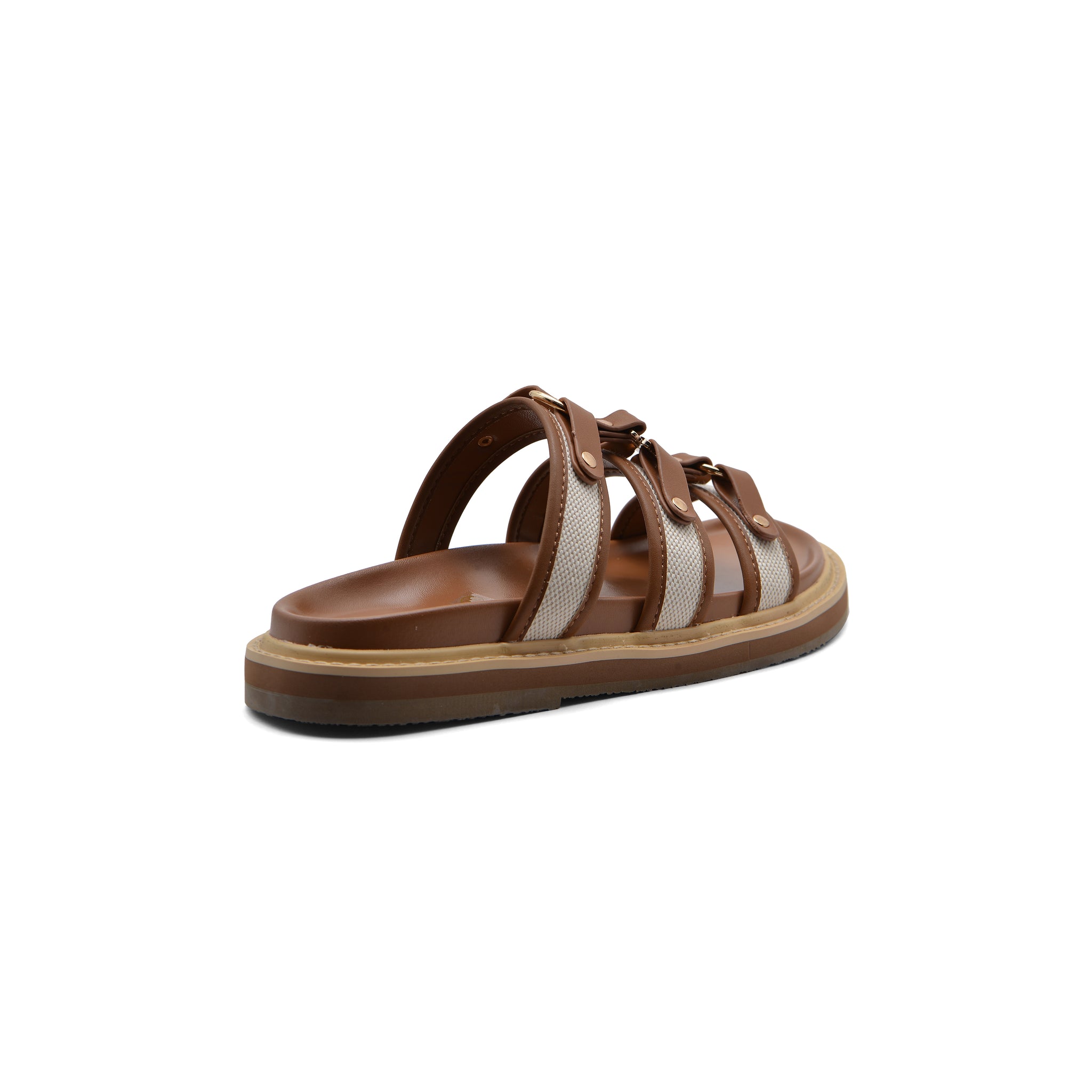 Celine Tippi Leather Leather Sandal Woman H001 Brown