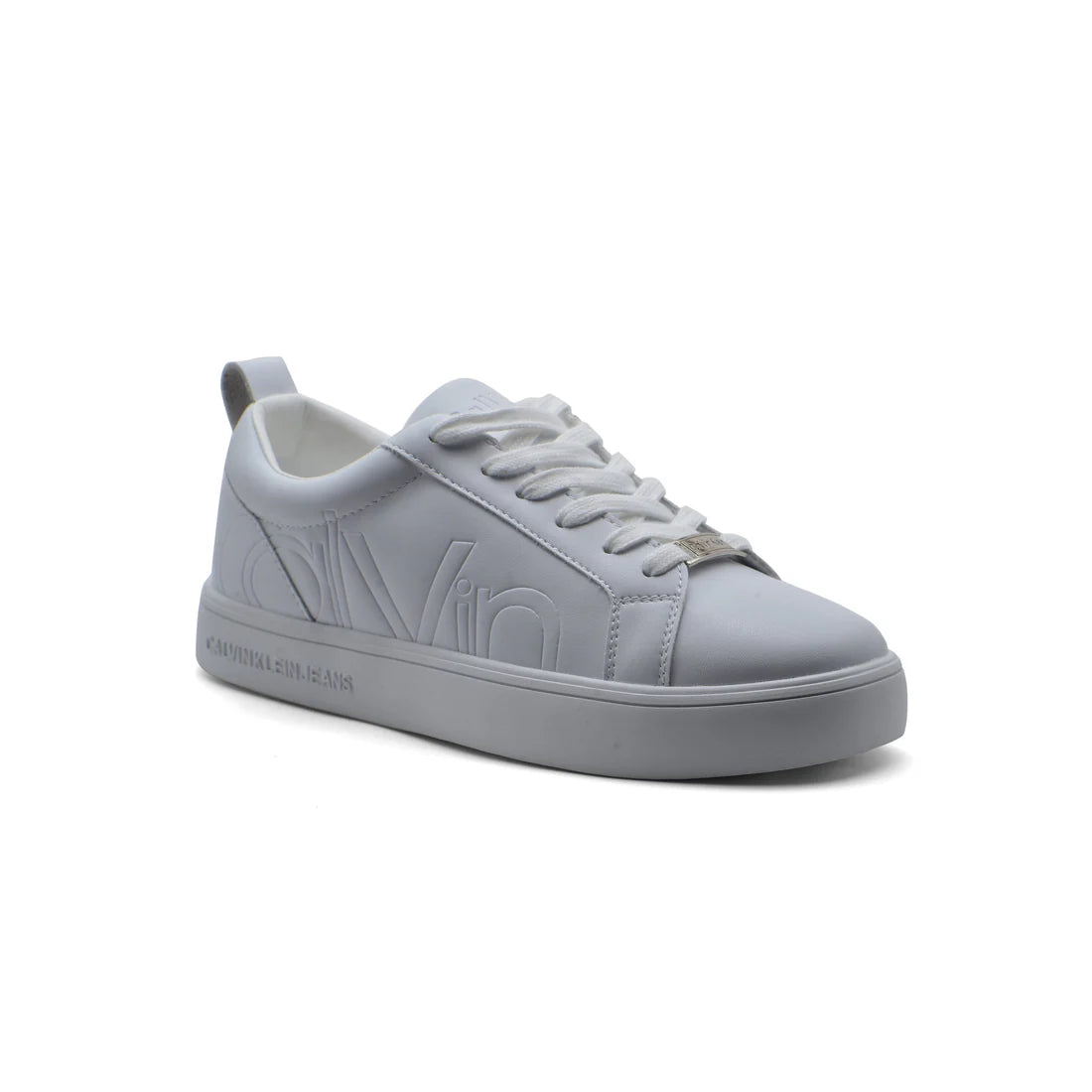 Calvin Klein Danya Cow Silk Platinum Sneakers Woman 9116 White