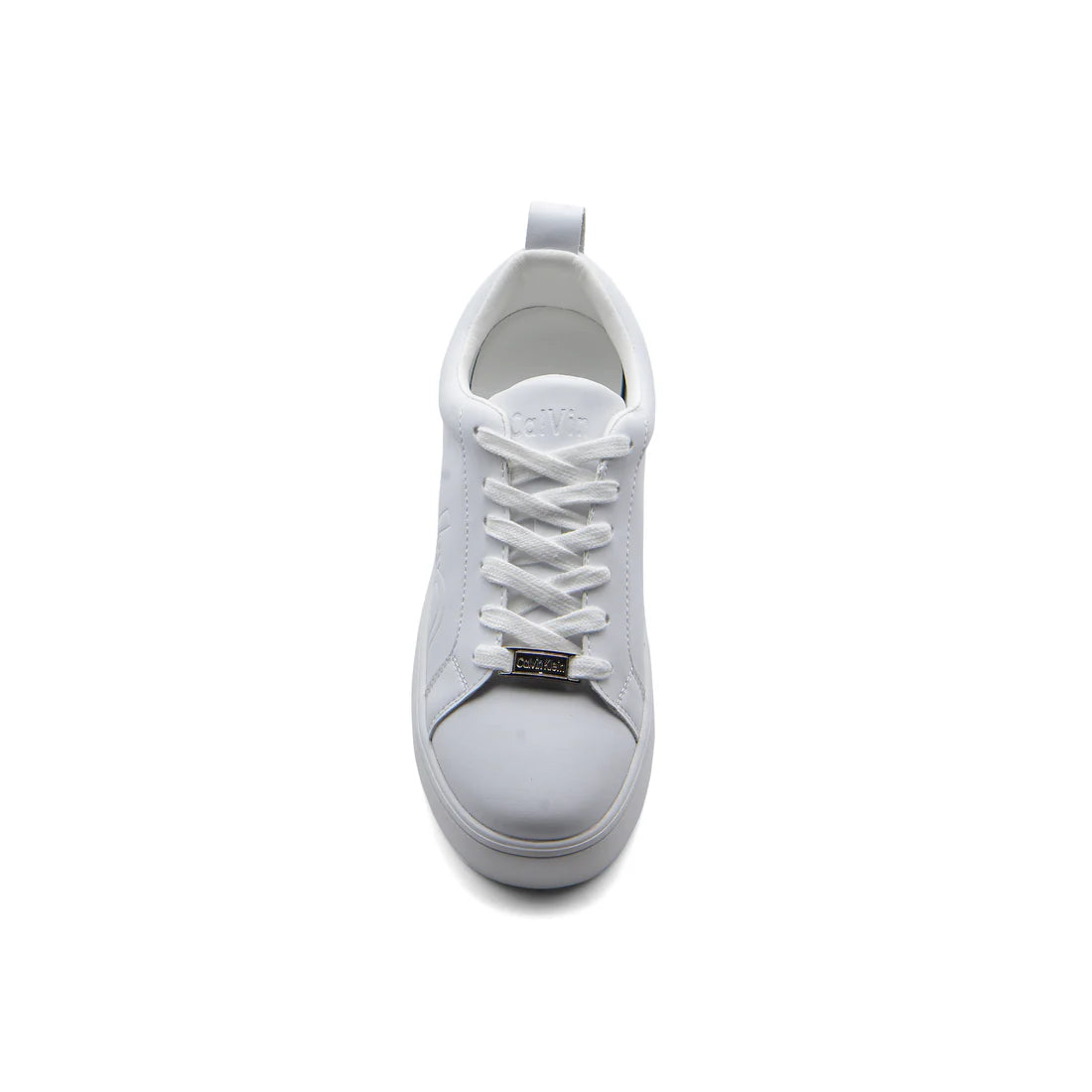 Calvin Klein Danya Cow Silk Platinum Sneakers Woman 9116 White