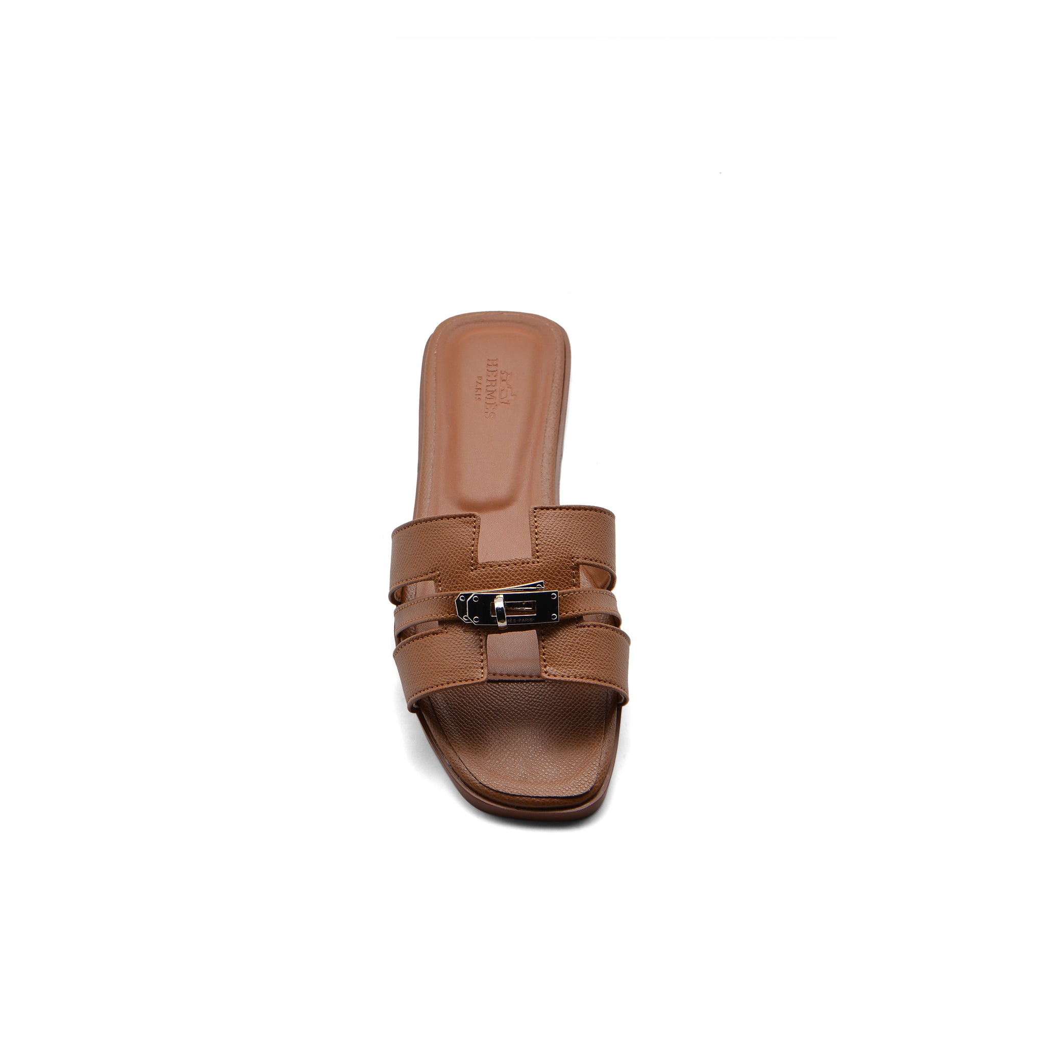 Hermes Calfskin Matte Alligator Giulia Sandals Woman H906 Havan