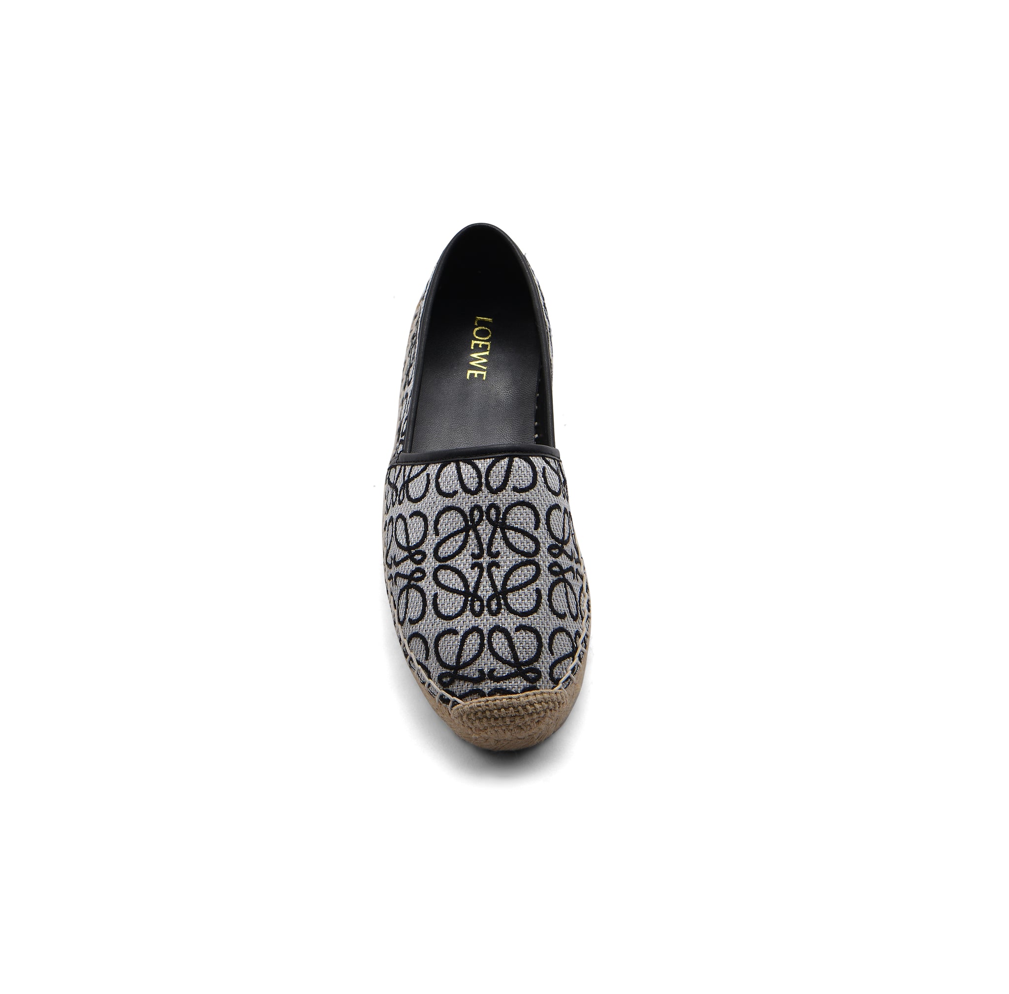 Loewe Owen Logo Jacquard Espadrille Woman 29762 Black