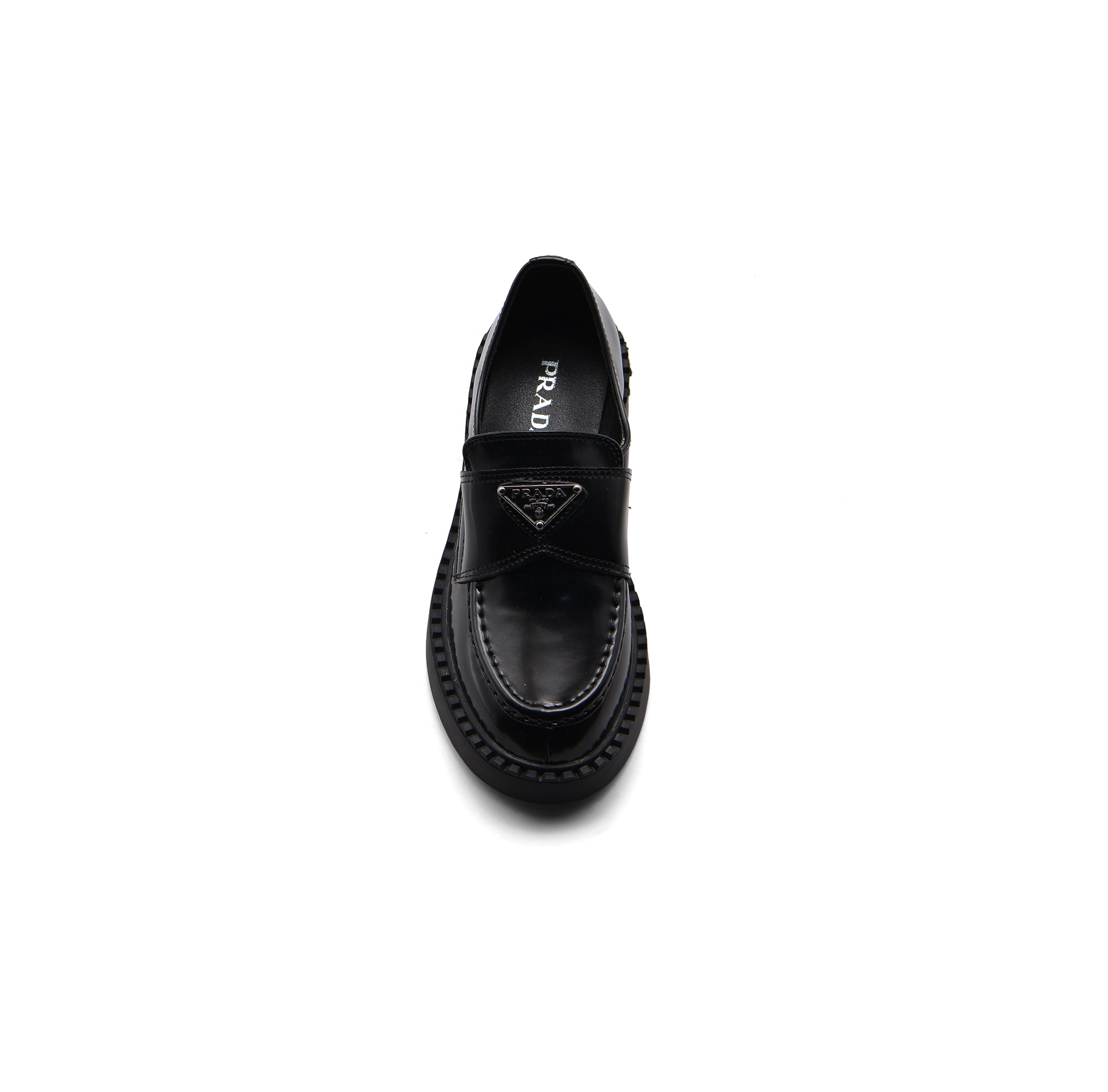 Prada Brushed Spazzolato Leather Loafers Woman 868 Black