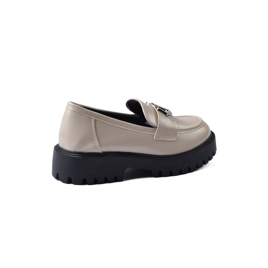 Dior Monolith Leather Loafers High Heels Woman TN-178 Off-White