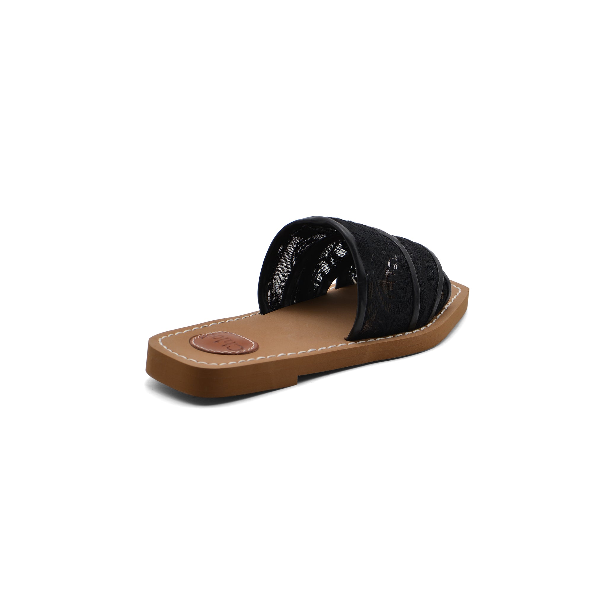 Chloé Woody Flat Mule Sandals in Lace For Woman CH-15 Black