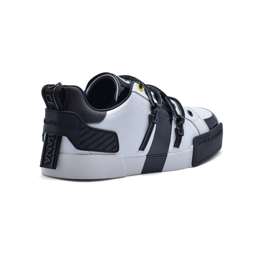 حذاء سنيكرز دولتشي آند غابانا عالي الجودة للنساء CS1859 أبيض وأسود