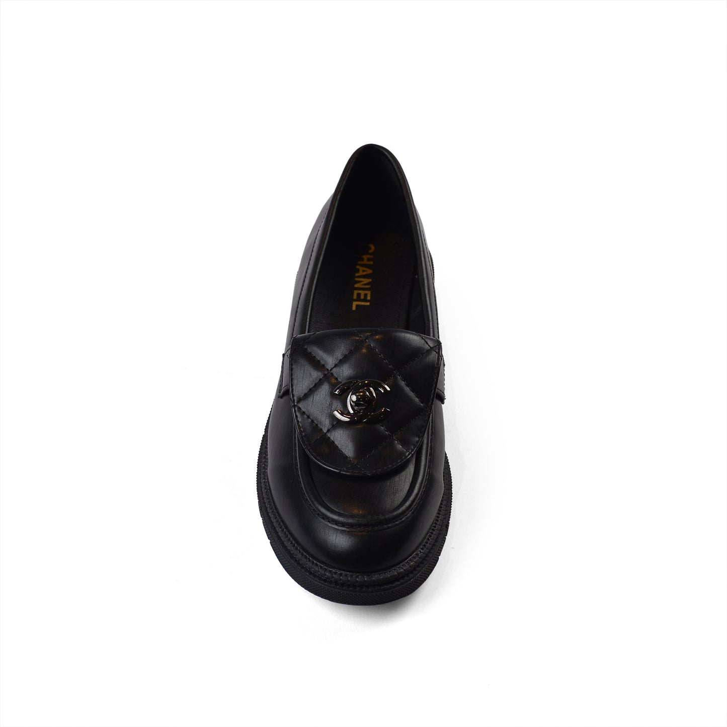 Chanel Interlocking CC Logo Loafers Shoes Woman VI-175 Black