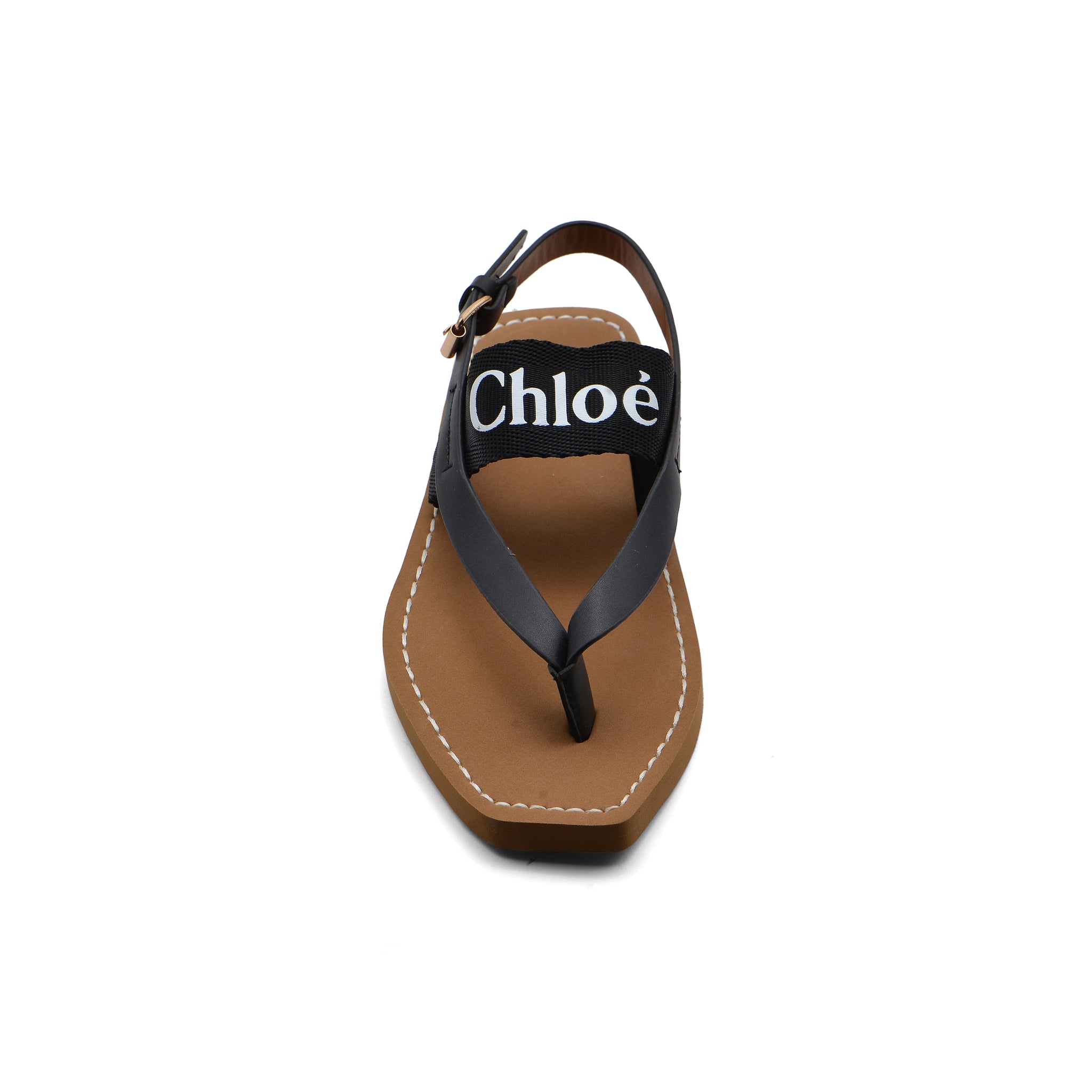 Chloé Woody Canvas & Rubber Thong Sandal Woman CH-2 Black