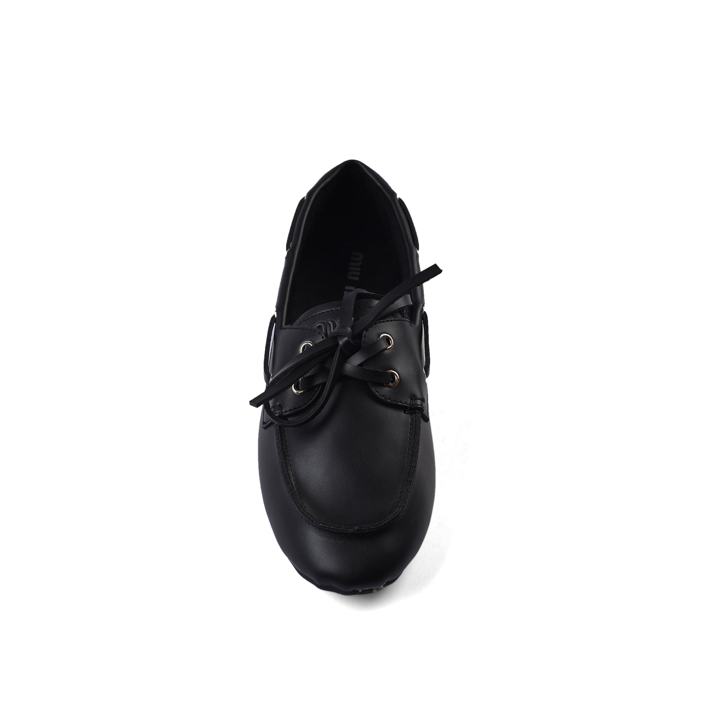 Miu Miu Classic Slip-On Moccasin Loafer Memory Foam Shoes Woman VI-173 Black