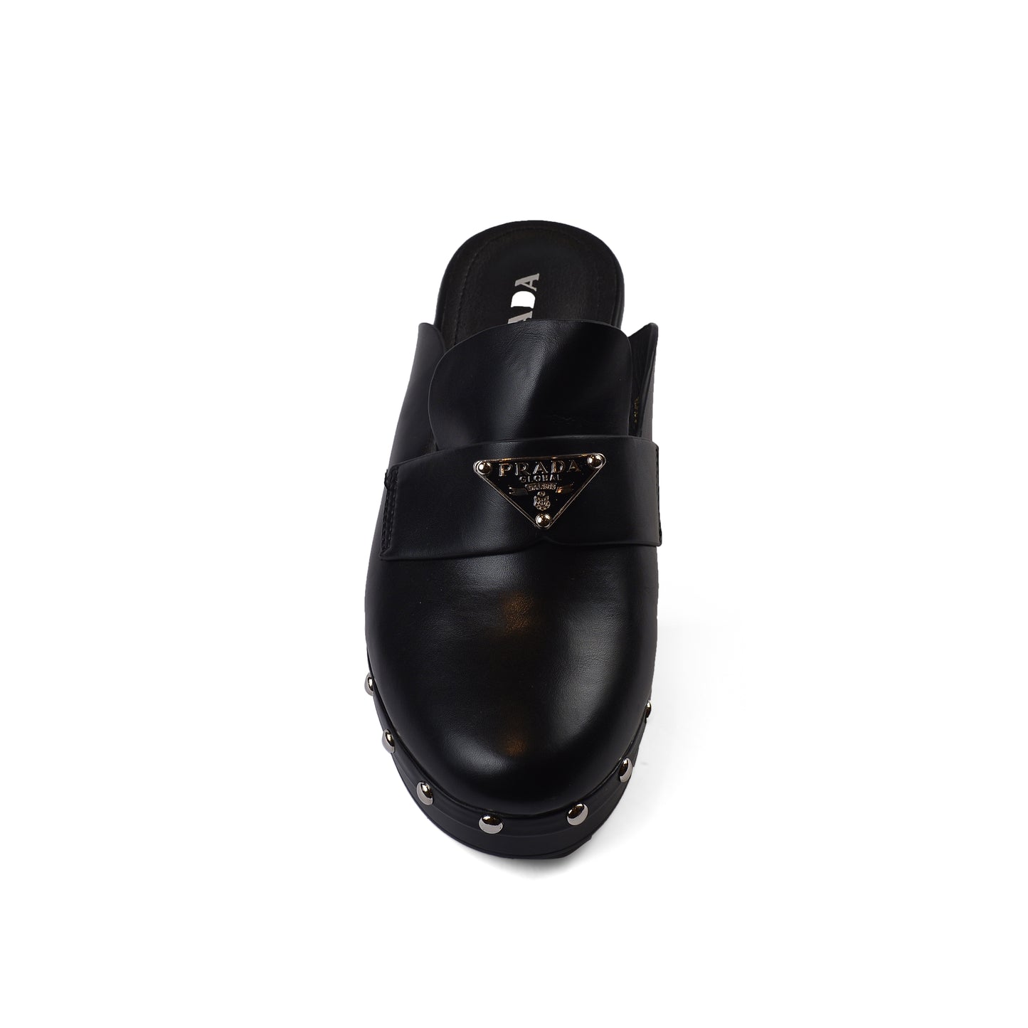 PRADA Mare Open Back Loafer With heels Luxury Woman VI-181 Black