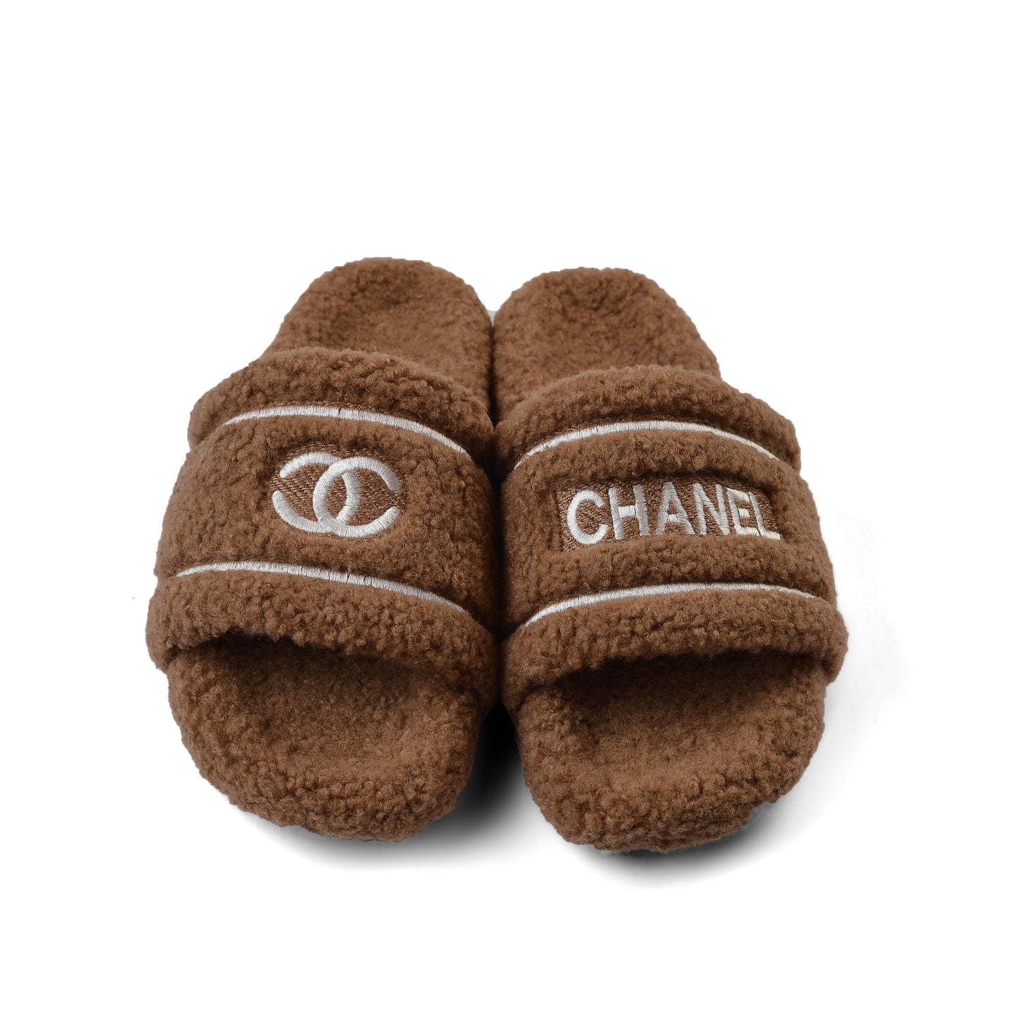 Chanel Flat Open Back Loafer Slipper Luxury Woman LQ20-16 Brown