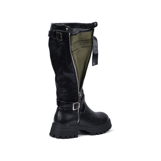 CHRISTIAN DIOR High Quality Design Tan Classic Boots with Detail TN-173 Black&Olive