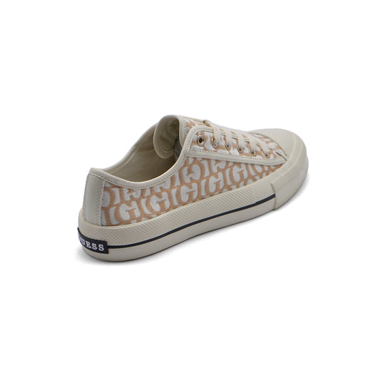 Guess Carey Logo Original - Script Sneakers Woman 507 Beige