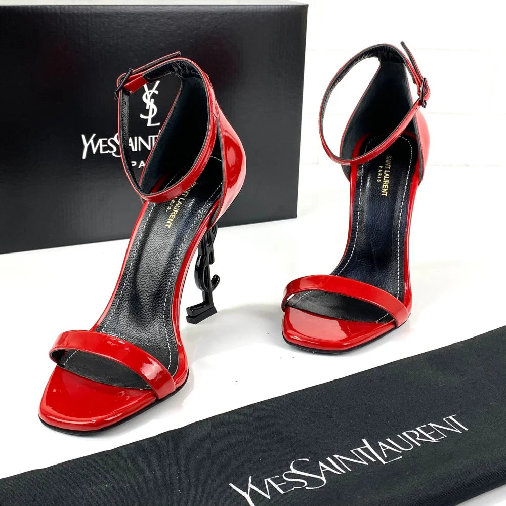 Saint Laurent YSL Opyum Sandals Heels Woman 1898 Red