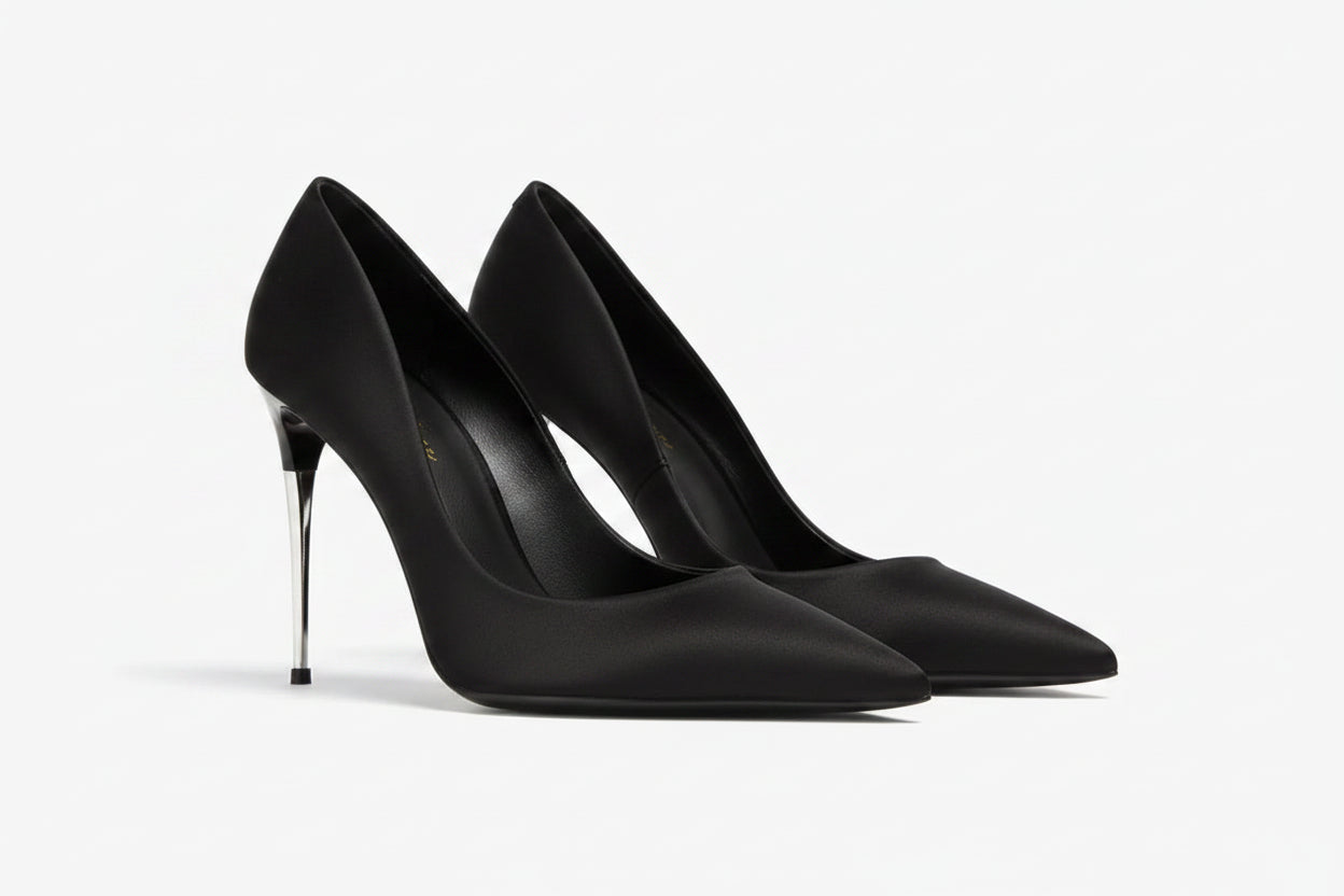 Dolce & Gabbana Pointed Leather Pumps Heels Woman DG-210 Black