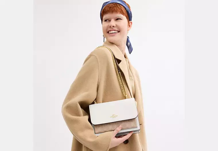 Coach crossbody bag Woman (15 cm height, 20 cm width) 978 White&Beige
