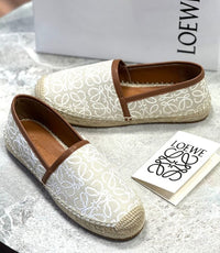 Loewe Owen Logo Jacquard Espadrille Woman 29762 Beige