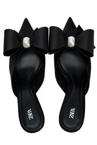 Zara Shoes Quilted Mules Sleek Design Poshmark Woman 3055-2 Black