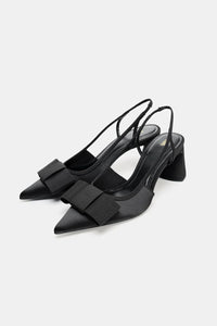 Zara Detail Stylish Heels Heeled Shoes Woman 8563 Black