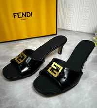 FENDI FFold mules for Fine leathers Woman 5886 Black