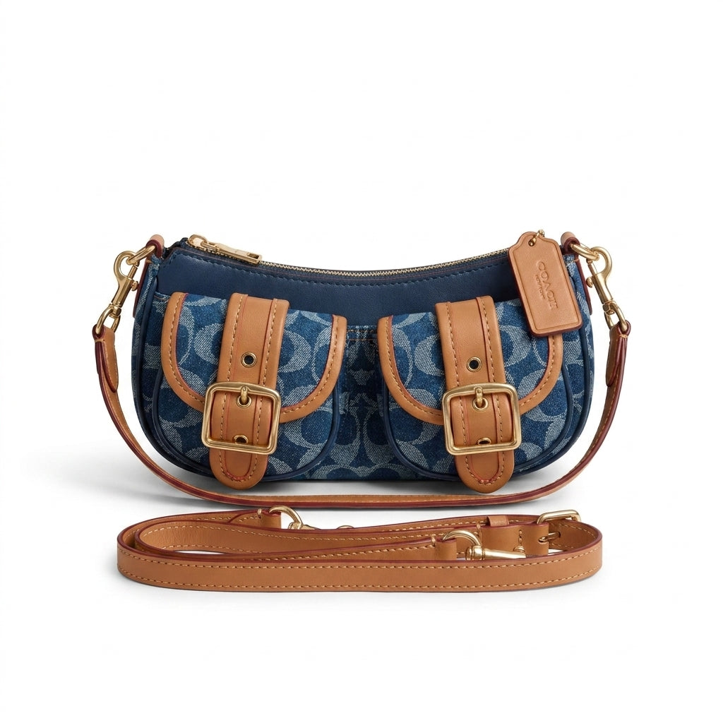 Coach - Ashton Bag In Signature Denim Length 12 cm - Width 24 cm Mirorr Women C076 Jeans