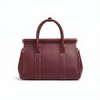 Loro Piana Loom Luxury Women's Bag Leather Goods Loom – Length 21 cm, Width 32 cm L32 Burgundy