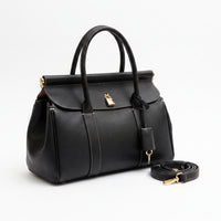 Loro Piana Loom Luxury Women's Bag Leather Goods Loom – Length 21 cm, Width 32 cm L32 Black