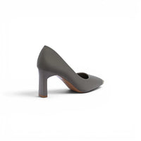 Fashion Women High Heels Square Toe Shoes 0759-6 Gray