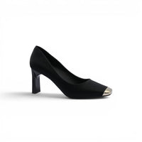Fashion Women High Heels Square Toe Shoes 0759-6 Black