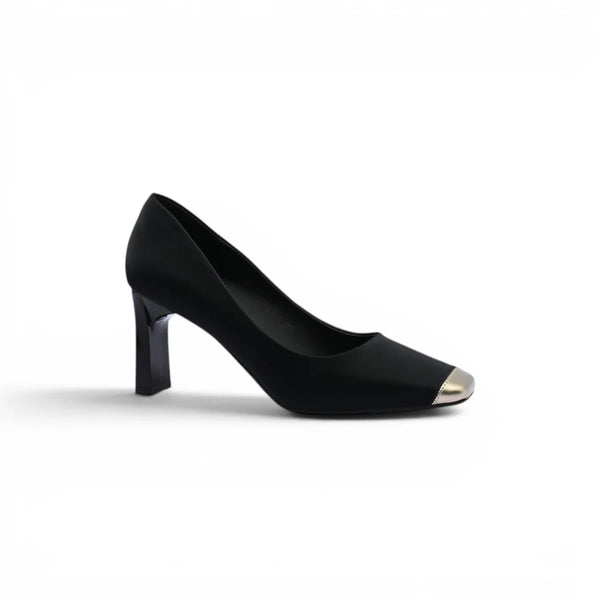 Fashion Women High Heels Square Toe Shoes 0759-6 Black
