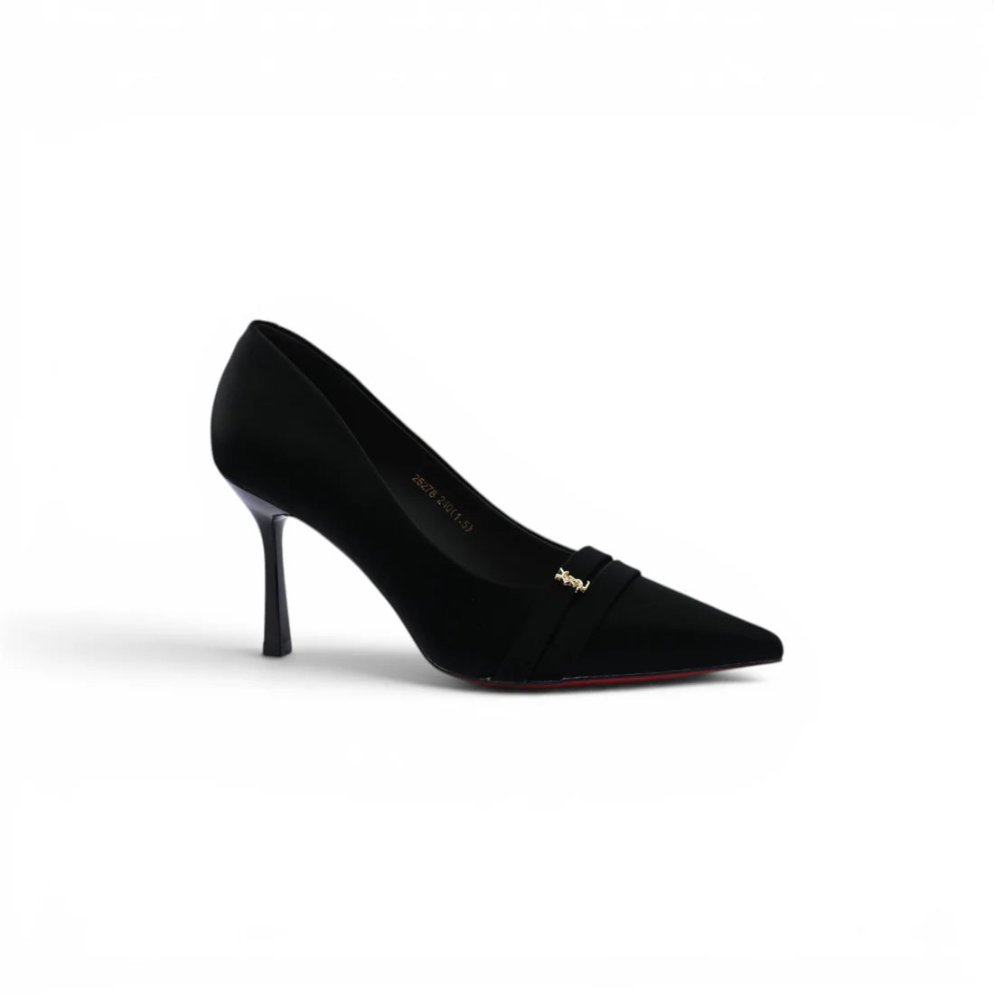 Pointed Stiletto Heel Shoes In Faux Suede Woman 25278 Black